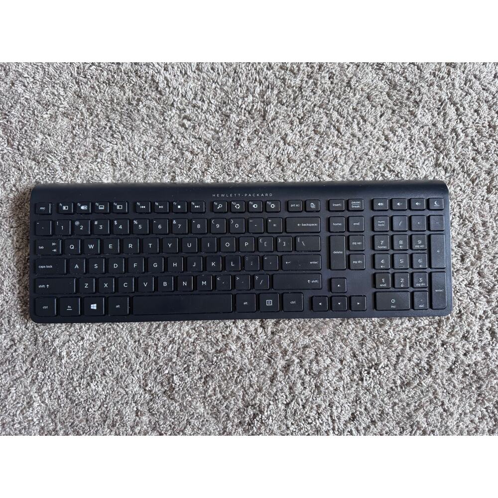 HP Bluetooth Wireless Keyboard Full Size Rechargeable Numeric Keypad Works